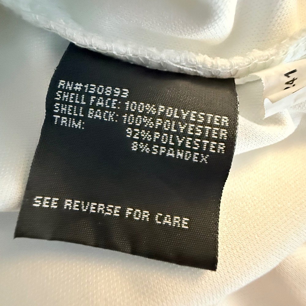 New Balance White Quarter Zip Hooded Windbreaker Jacket Reflective Logo 2XL - Picture 9 of 10